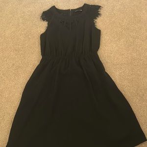 Black dress with lace detailing